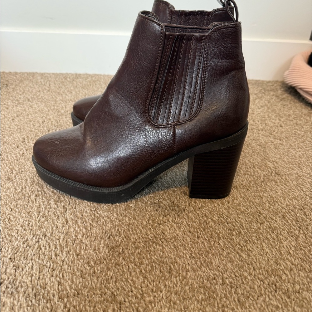 Brown Leather Ankle Boots
